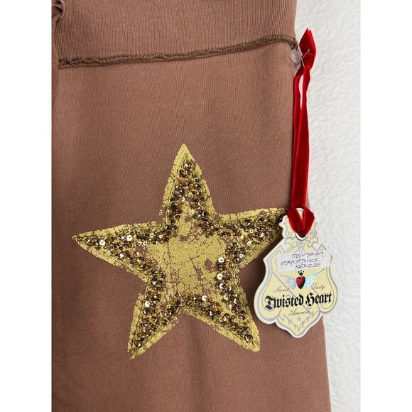 TWISTED HEART Starstruck Kenzie Wide Leg Pants, Brown, Medium, NWT! - Picture 2 of 7